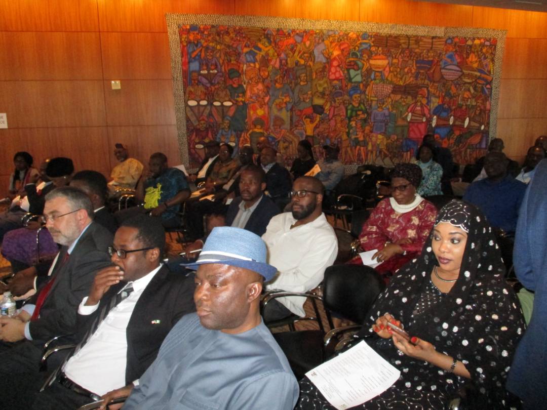 Cross section of participants at the Town Hall Meeting of Nigerians in Diaspora Organization (NIDO), USA District 2, at the Nigerian Embassy, Washington DC, Saturday, March 31, 2018.